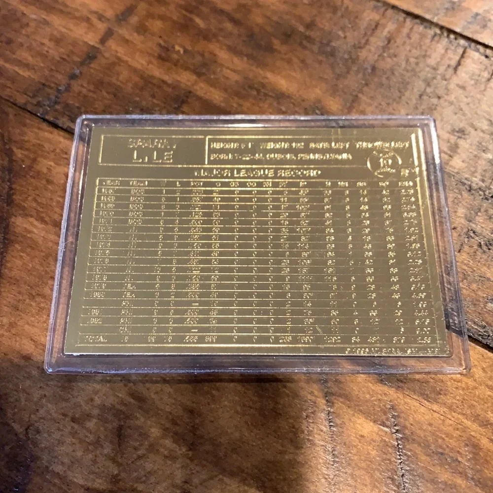 SPARKY LYLE - 1996 Danbury Mint 22 Karat Gold Card #19 - New York Yankees
